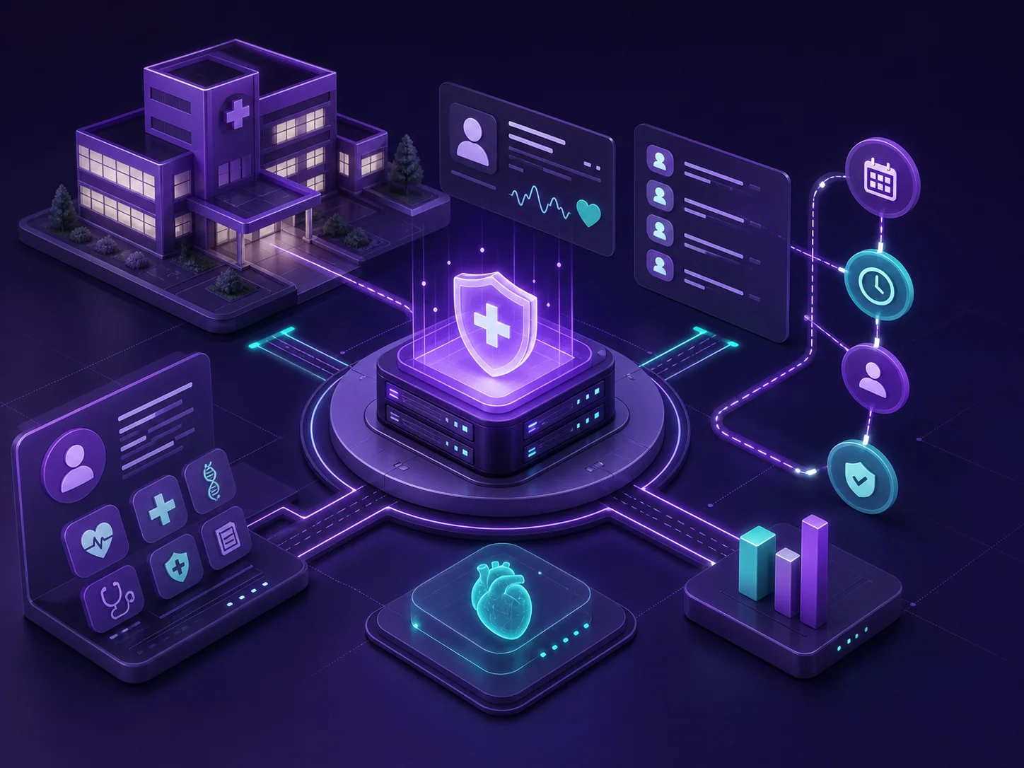 Healthcare digital operations dashboard