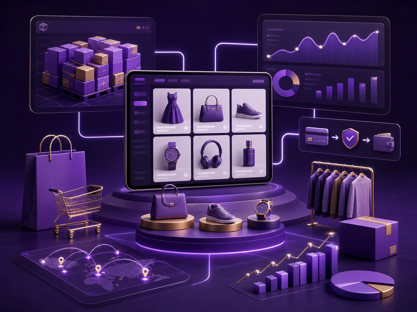 Retail and ecommerce commerce dashboard